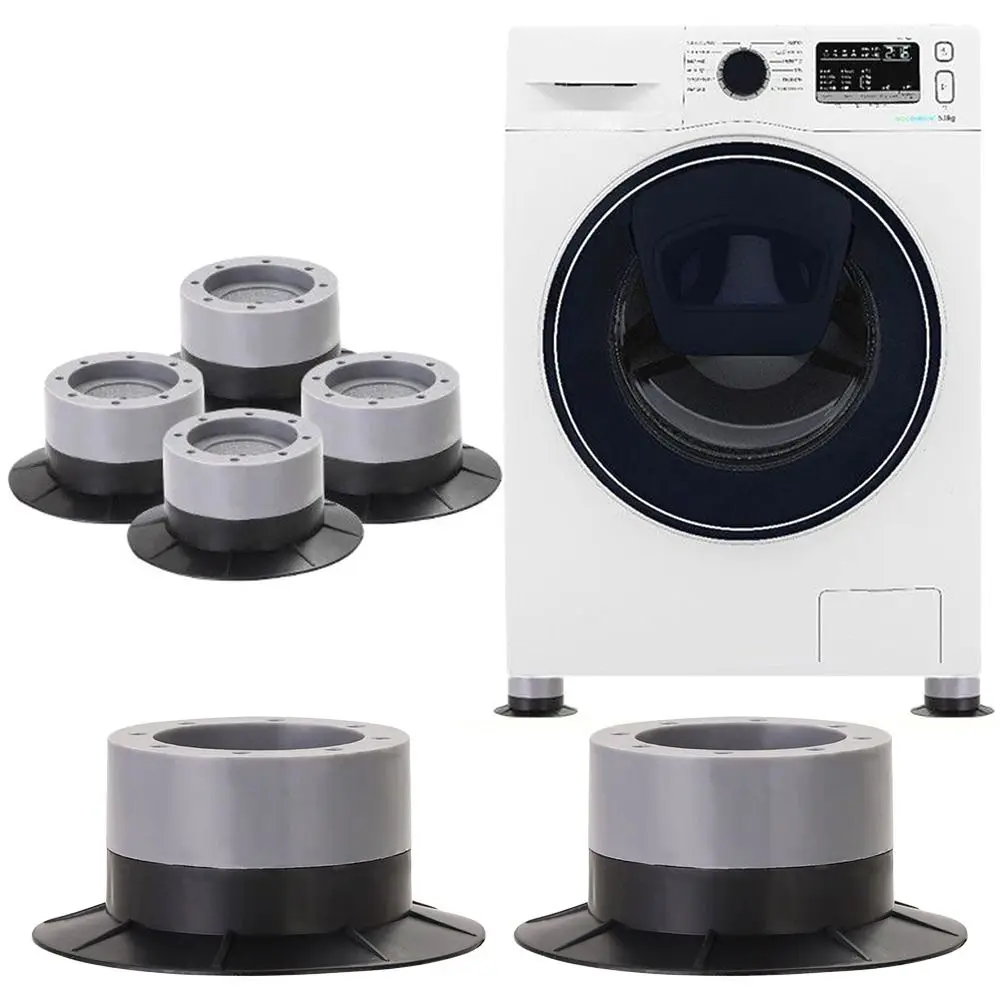 1/4pcs Raise Height Washing Machine Shockproof Pad Non-slip Adjustable Height Shock Mute Pads Universal Reduce Noises Tools