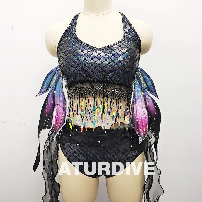 Mermaid swimsuit sequins gilding glittering music festival aquarium performance bikini suit swimsuit surfing hot spring diving