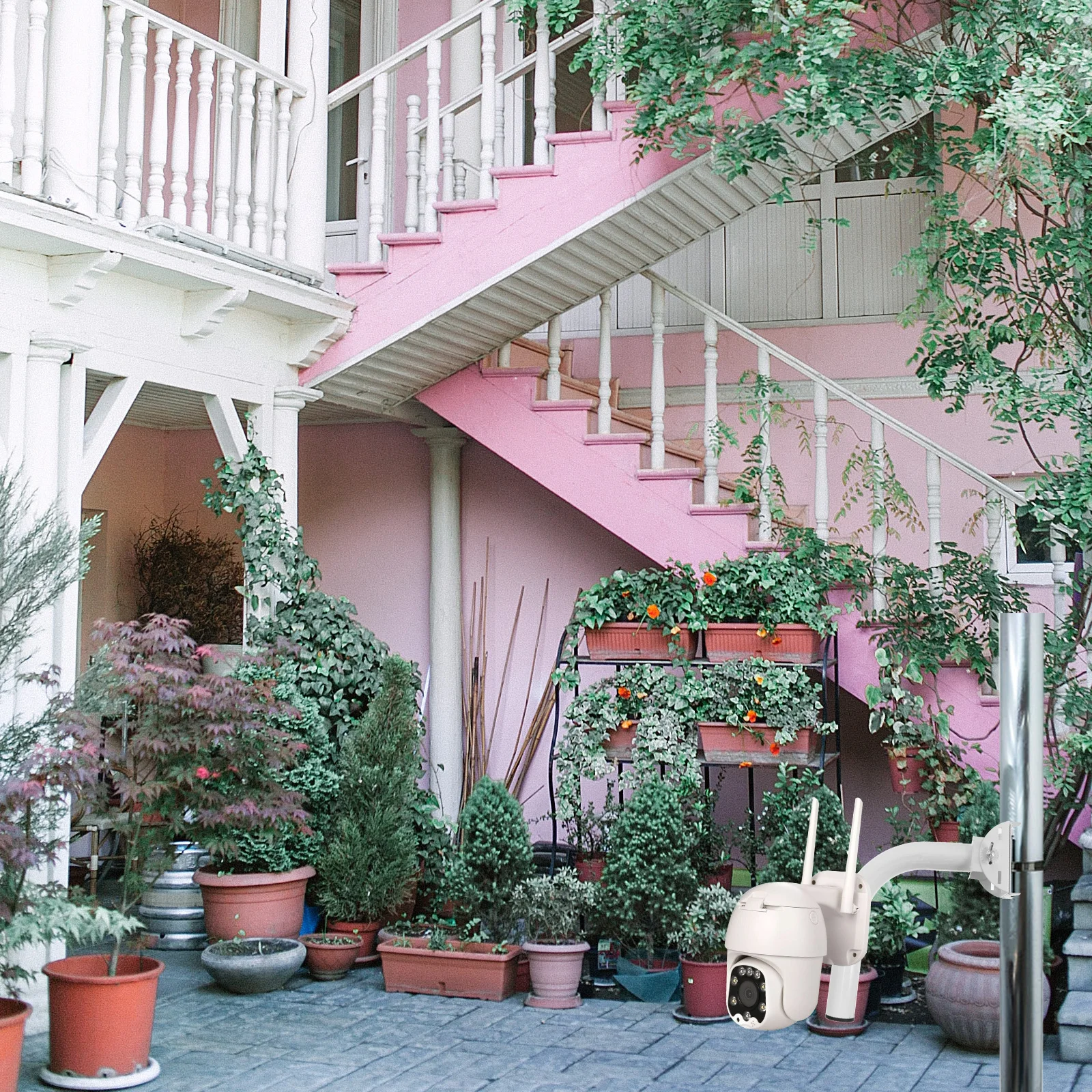 

Universal Wireless Monitoring Bracket Heavy Duty Steel Plate Outdoor Antenna Pole Mount Wall Mount for Signal Booster Antenna