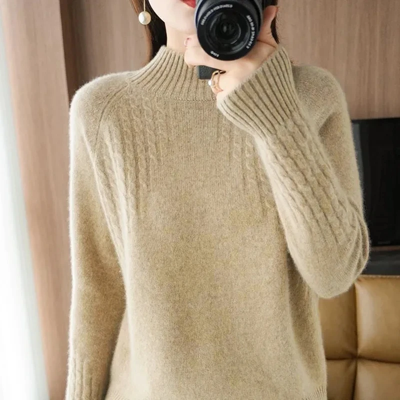 

Women Turtleneck Sweaters Long Sleeve Winter Basic Sweater Warm Tops for Women Elastic Fashion Long Sleeve Bottoming Shirts