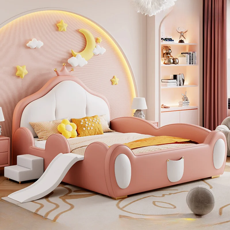 

Queen Frame Childrens Bed King Size Wooden Single Room Kids Beds Aesthetics Modern Cama Montessoriana Infantil Bedroom Furniture