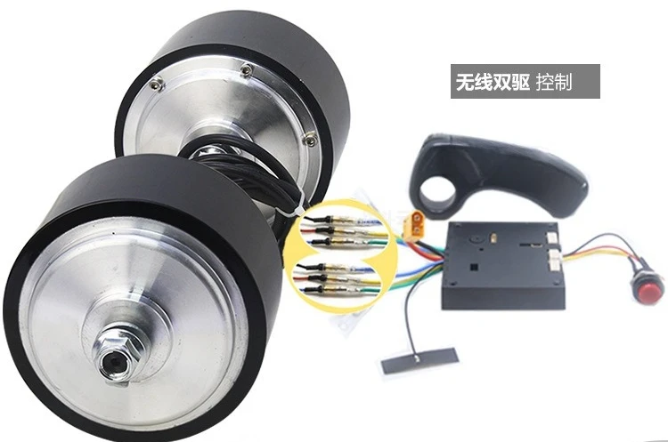 116 DC motor wheel hub speed regulation low speed large torque rail push food cart