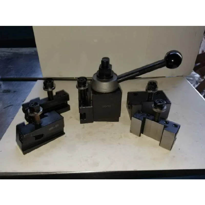 

Lathe tool rest 251-100 American plunger quick-change tool rest integrated with five clips can hold the tool square 12mm.