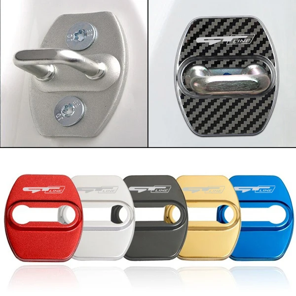 4pcs Car Styling Door Lock Protection Stainless Steel Cover For Kia GT LINE GTLINE Sportage Stinger KX5 Accessories Car Styling