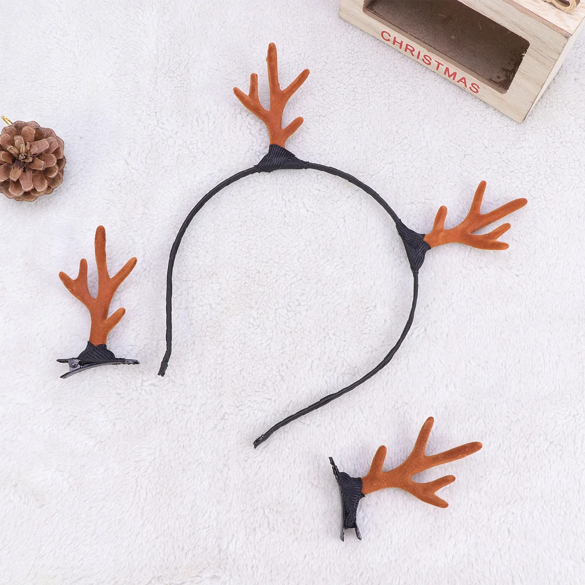 

6 Pcs Headdress Lovely Hair Clip Star Same Style Antler Design Hairpin Headband Travel