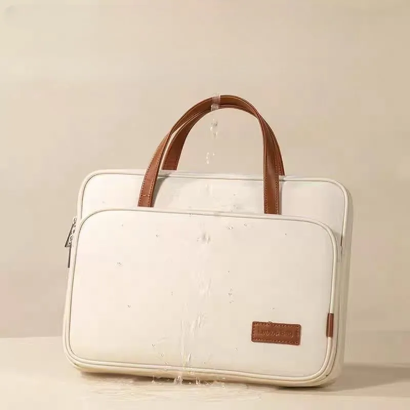 Ins kaki Simple sac pour ordinateur portable femmes antichoc IPad MacBook Air Pro 14 15 16 pouces étanche pochette pour ordinateur portable porte-documents