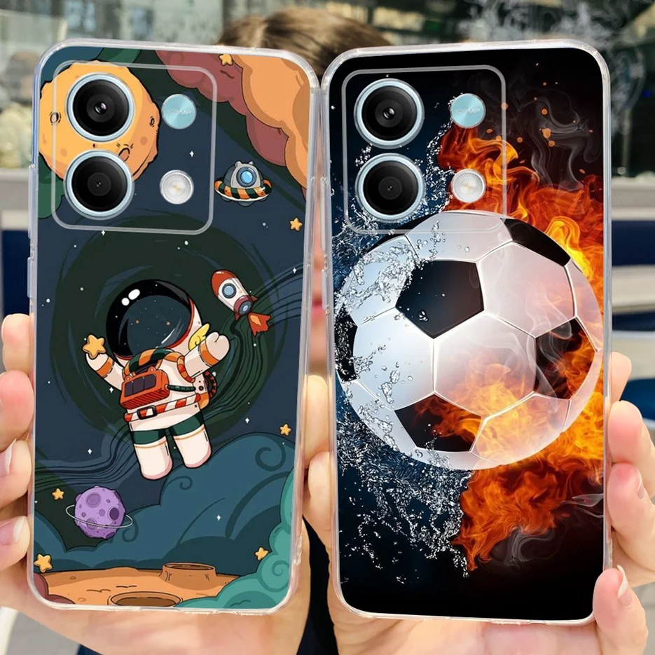For Xiaomi Redmi Note 13 4G Case Luxury Painted Cover Clear Silicone Phone Case For Redmi Note 13 Pro Plus Note13 Pro Soft Shell