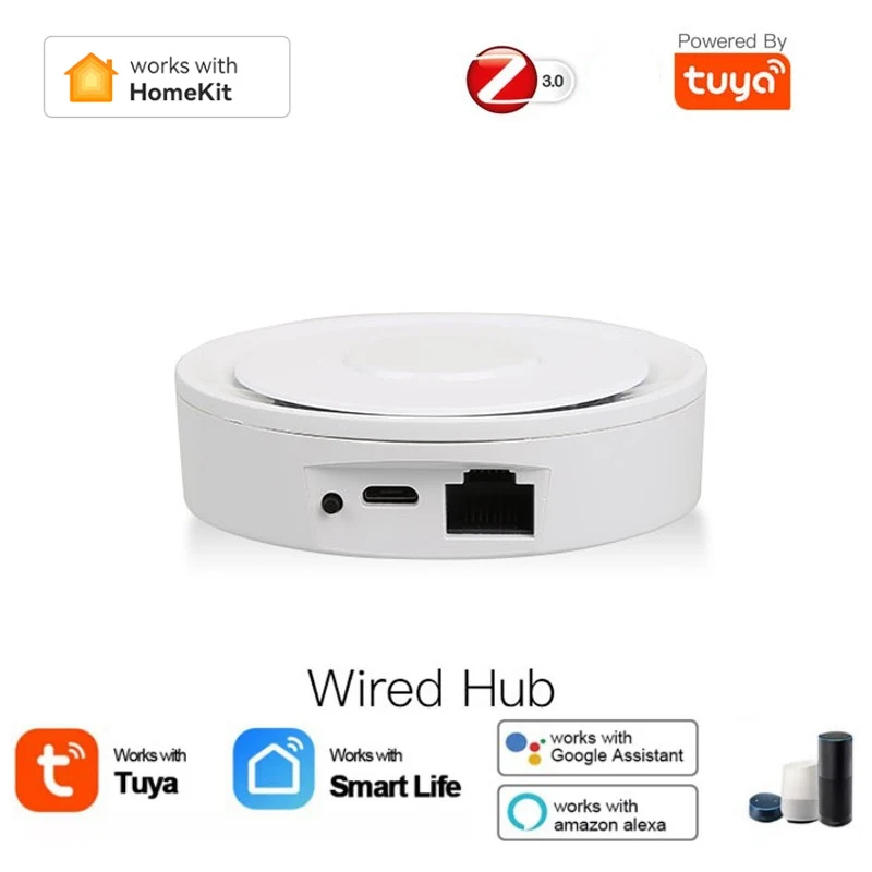 

HomeKit ZigBee Gateway Hub Smart Home Bridge ZigBee APP Remote Control Work with Apple Home Kit Alexa Google Home Tuya SmartLife