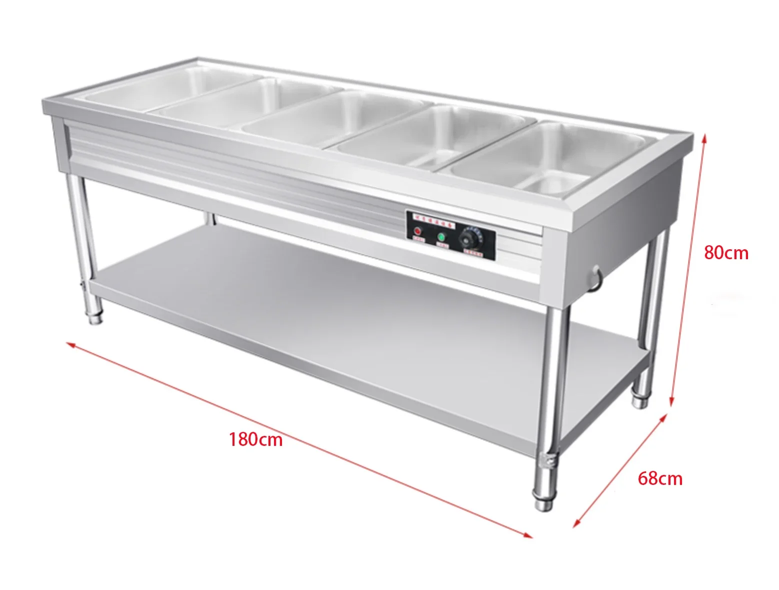 RUITAI Elektrischer Tisch-Suppenkessel und Bain-Marie