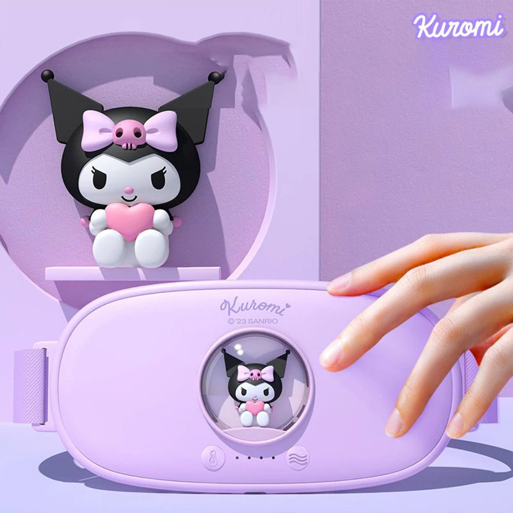 

23 Sanrio Kuromi Электрический Теплый дворцовый ремень Kawaii Аниме Фигурка менструации пояс с подогревом талии поддержка живота мисс подарок