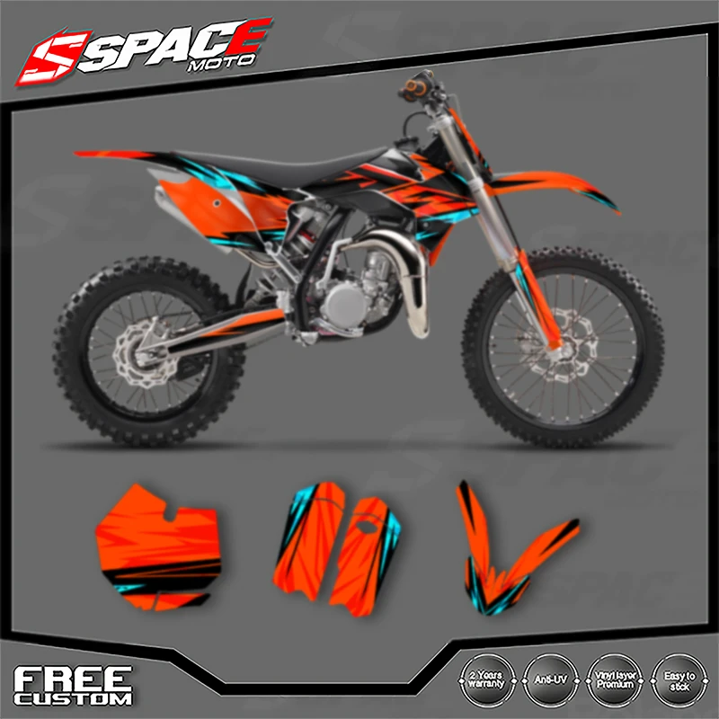 

SPACE индивидуальный мотоциклетный графический фон, клейкая наклейка для KTM SX SX85 2013 2014 SX85 2015 2016 2017, комплекты наклеек