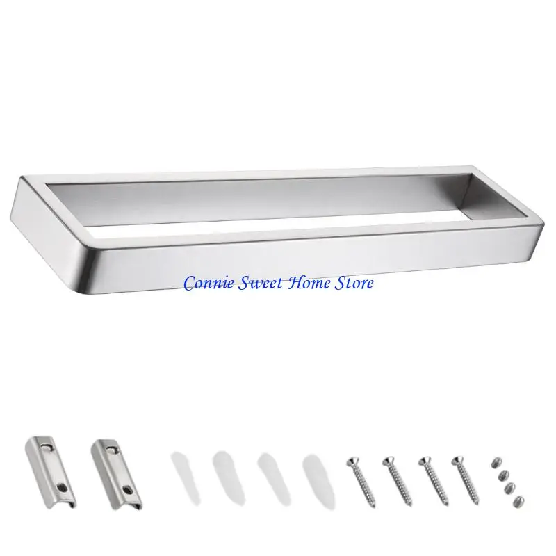 

LXAF Strong Rusts Resistant Bathroom Towel Holders 30cm Length Double Mounting Option Closed End Prevents Slipping Easy Access