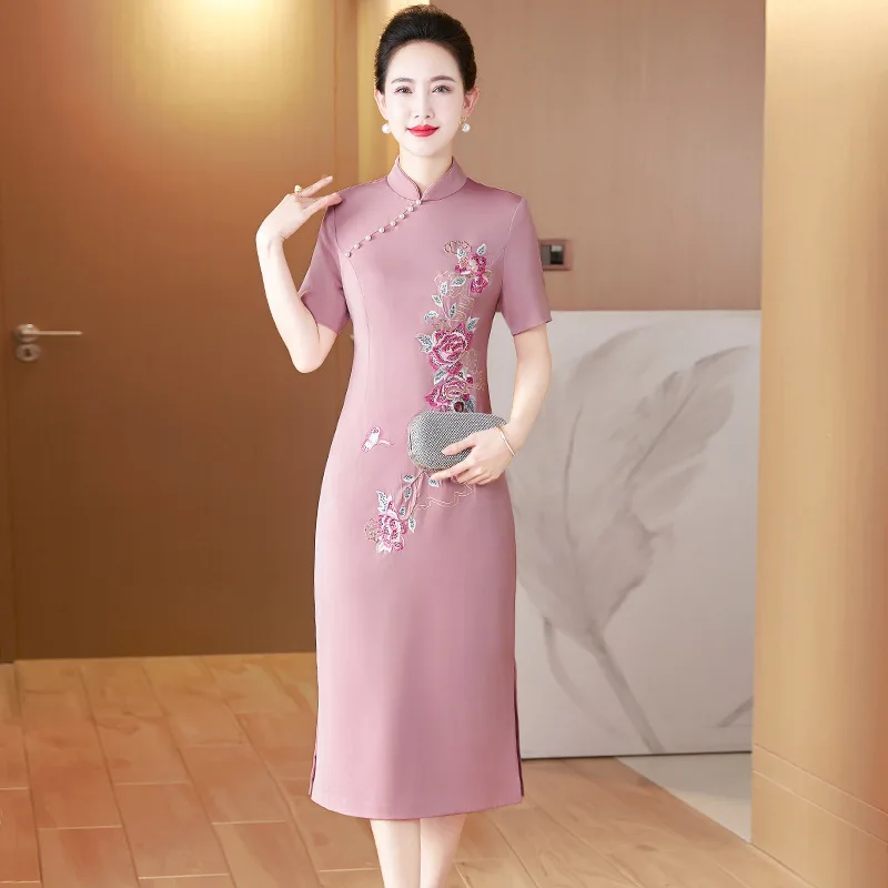 Yourqipao 2024 Chinese Improved Cheongsam Mother Of The Bride Wedding Guest Dress Women Qipao Prom Gowns