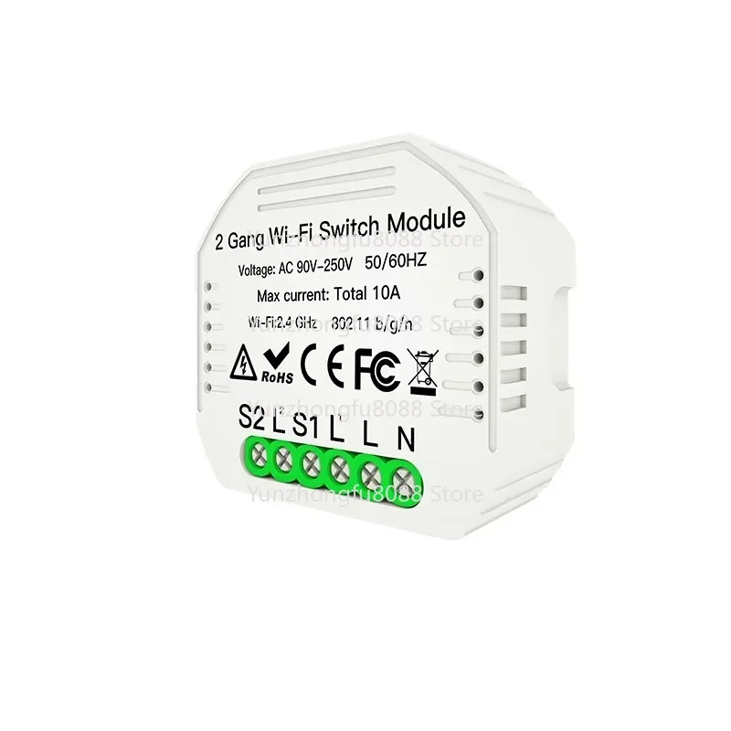 

Умный выключатель света с регулируемой яркостью 10А для светодиодных ламп — 2-сторонний, 2-бандовый, 110 В/120 В/220 В/230 В, совместимый с системой умного дома