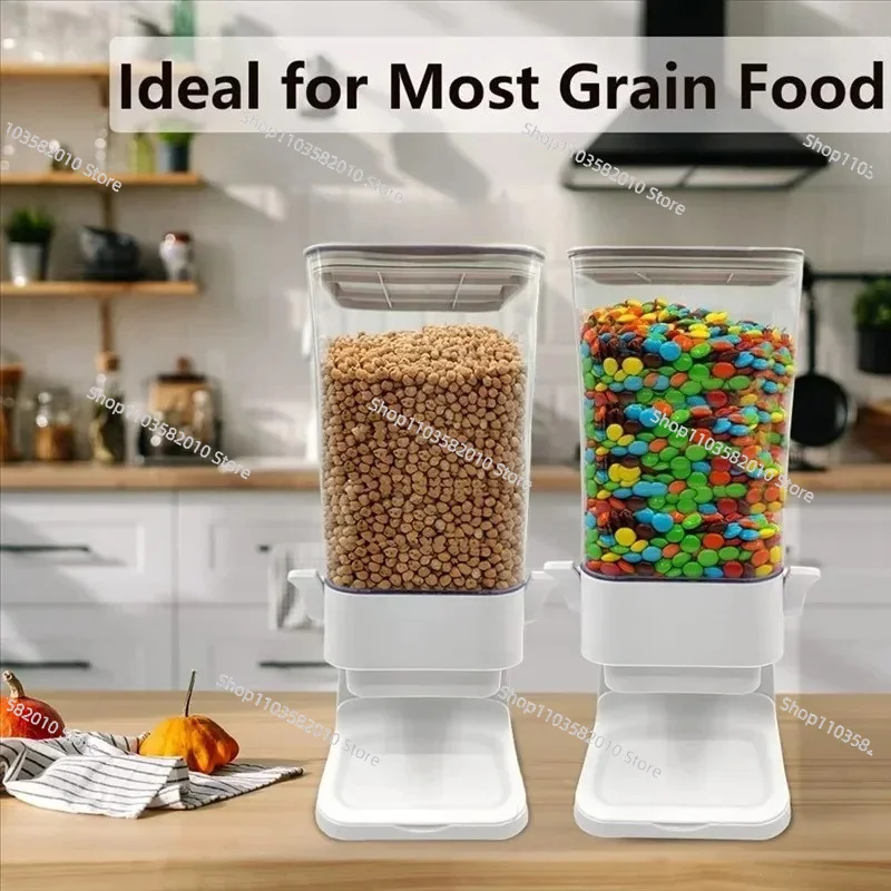 

Countertop Cereal Dispenser, Airtight Dry Food Storage Container & Organizer for Kitchen Pantry
