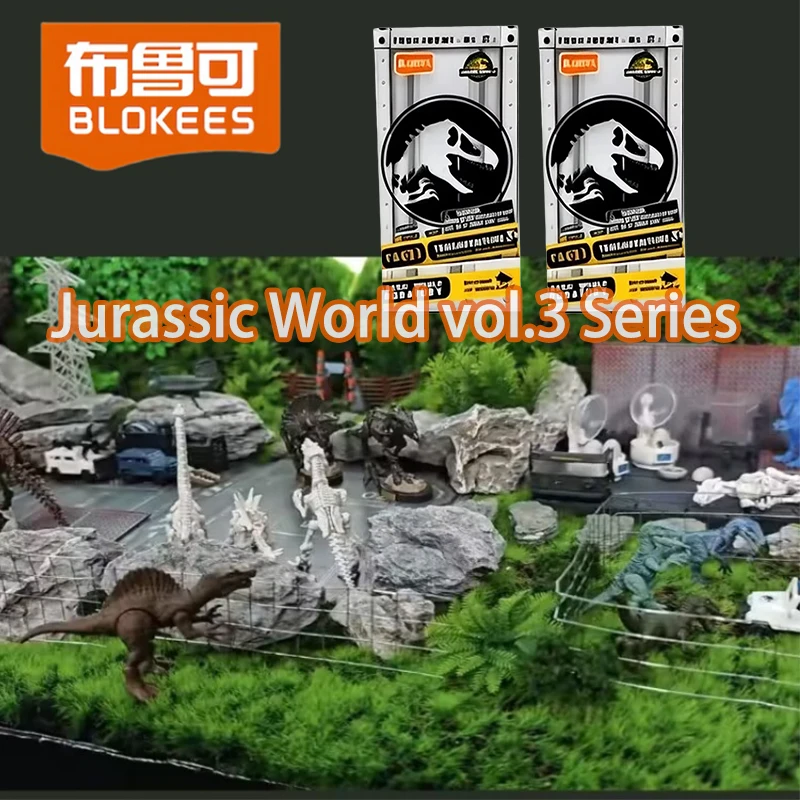 

Blokees Vol.3 Spinosaurus Dinosaur Building Block Jurassic World Third Series Surprise Blind Box Collectible Animal Model Gifts