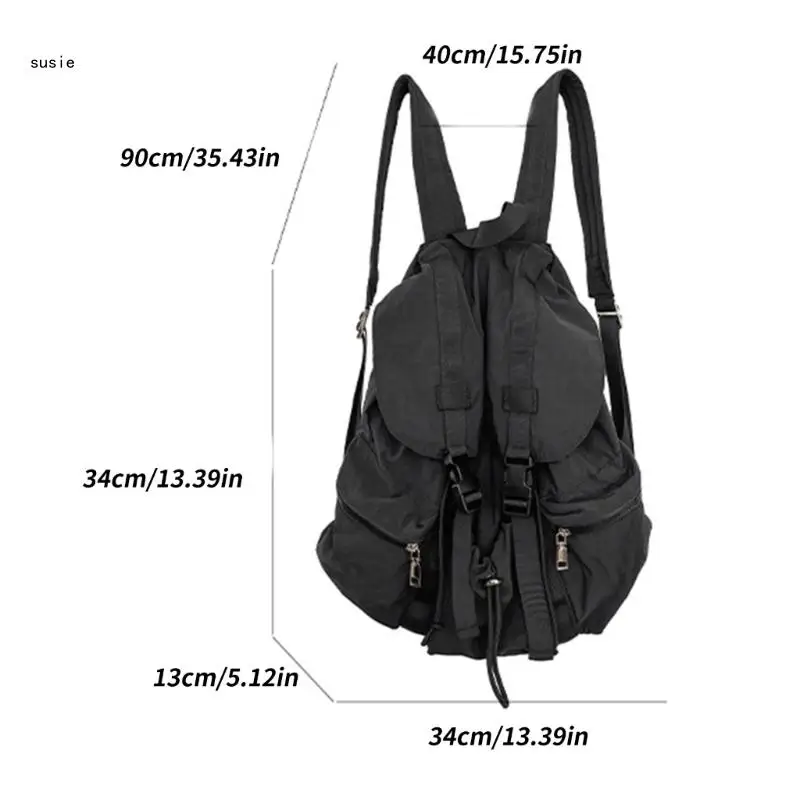 X7YA Delicate School Backpack for Boys and Girls Large Capacity Daypack Multiple Pockets Book Bag for College Students