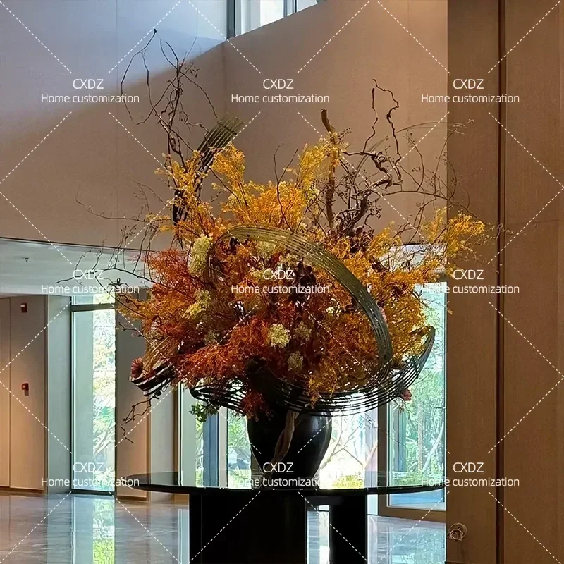 Artificial Flower Bouquet Simulation Plant Desktop Arrangement Fake Flowers for Home Hotel Mall Decoration Ornament