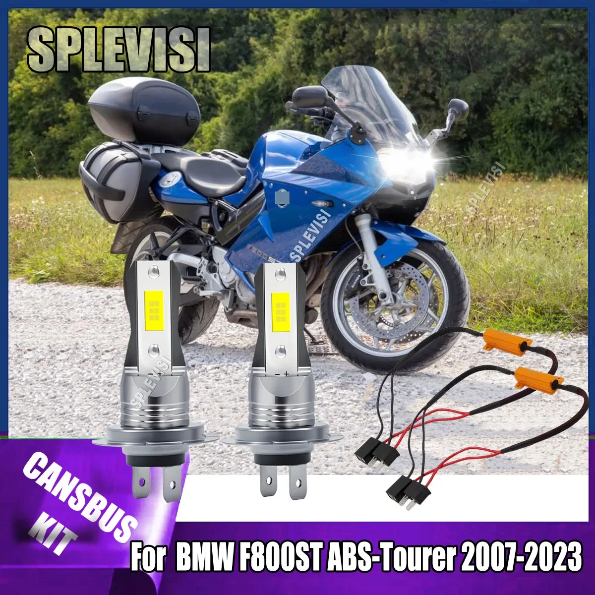 H7 Motorcycle Headlights w/ CANbus Decoders For BMW F800ST ABS-Tourer 2007 2008 2009 2010 2011 2012 2013 2014 2015 2016-2023