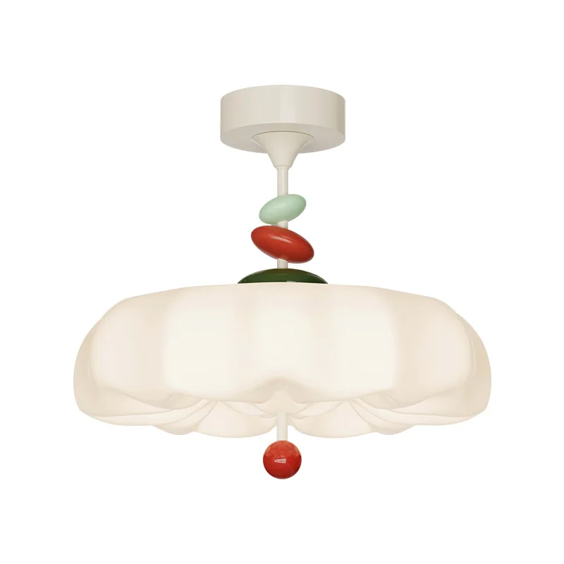 

French Cream Wind Eye Protection Bedroom Chandelier Bauhaus Minimalist Modern Romantic Bedroom Ceiling Light