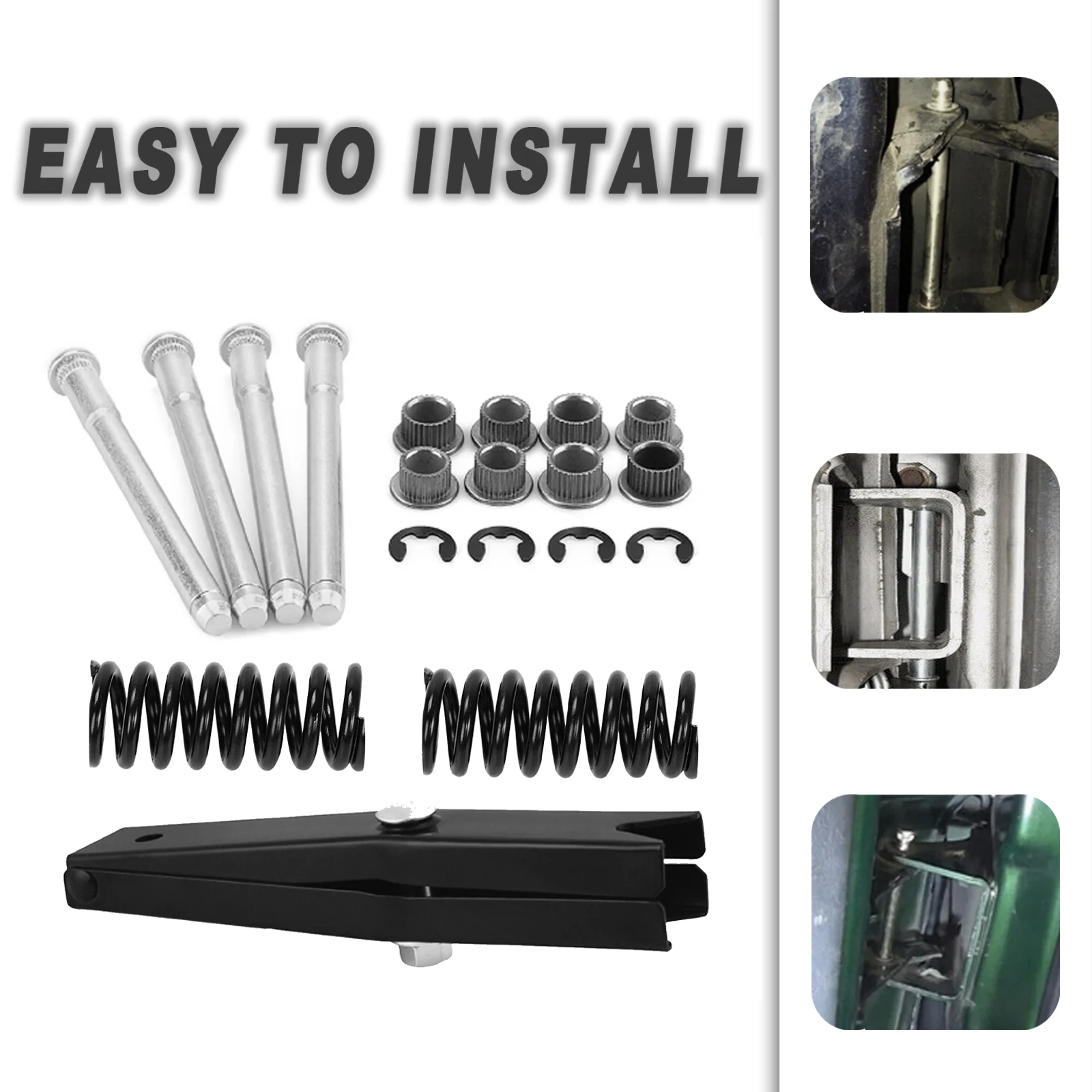 Kit de reparación de bisagras de puerta con herramientas de resorte y resortes, Compatible con Chevrolet Chevy GMC C1500, C2500, K1500, K2500,