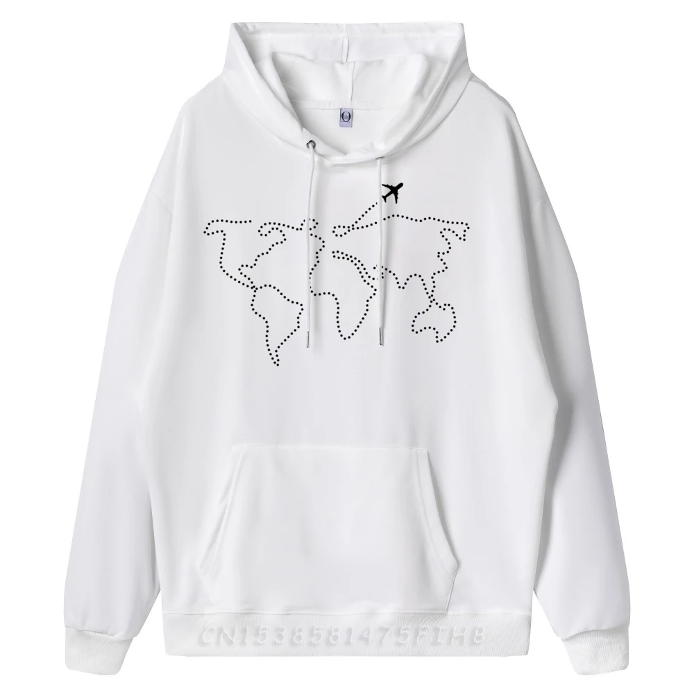 Continents Airplane Travel Airplane Lover New Hoodies Oversized Hoodies Men Normal