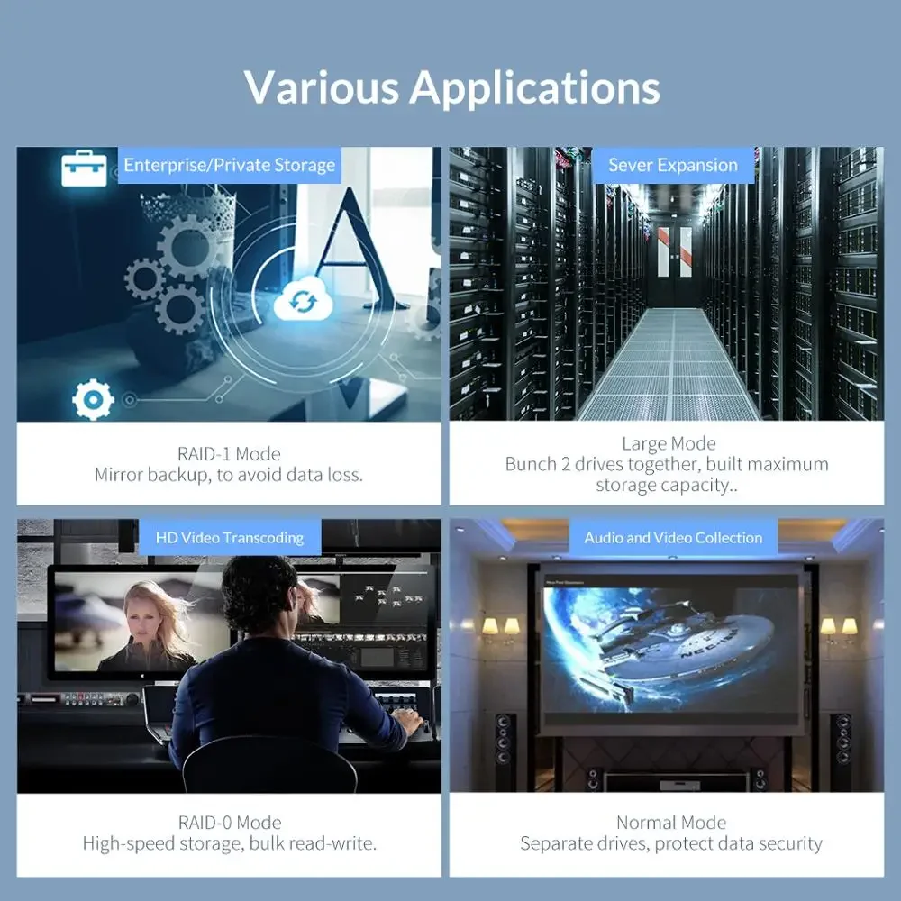 ORICO 3.5 Inch HDD Docking Station USB3.0 To SATA with RAID Extemal Hard Drive Case Aluminum HDD Enclosure Adapter for Laptop