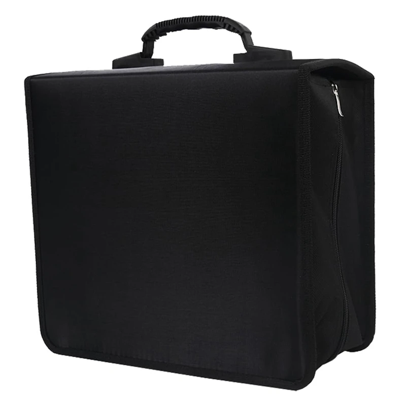 400 Capacity DVD Case CD Wallets Protective CD Storage Organizer Holder Booklet Album Box Binder (Black) 1 PCS