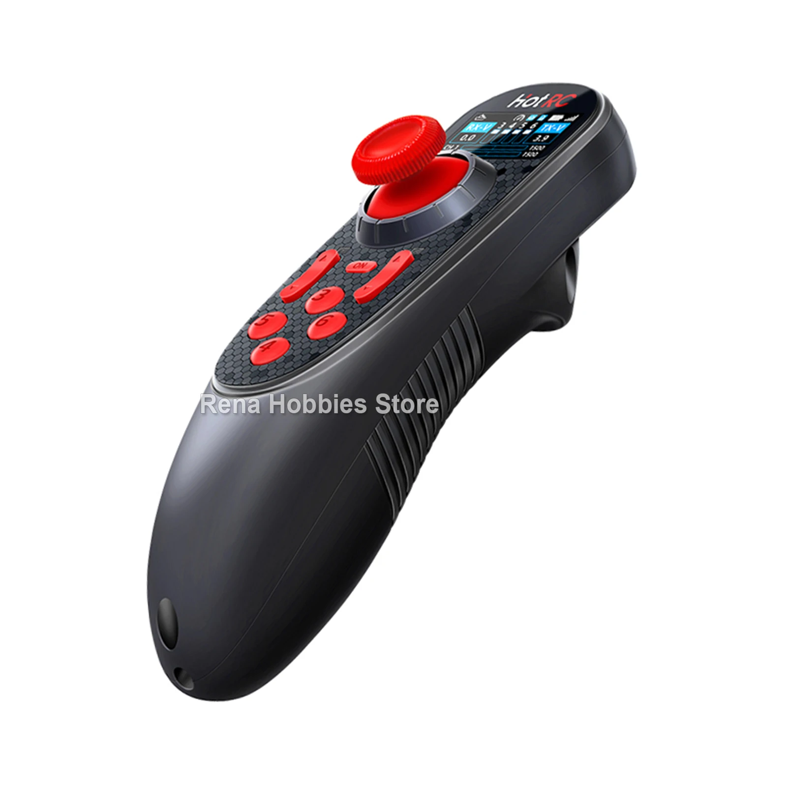 HOTRC DS-650 6CH 2,4 GHz Funksystem Sender mit Farbbildschirm PWM F-06A Empfänger für RC Auto Boot Rasenmäher Grasschneider