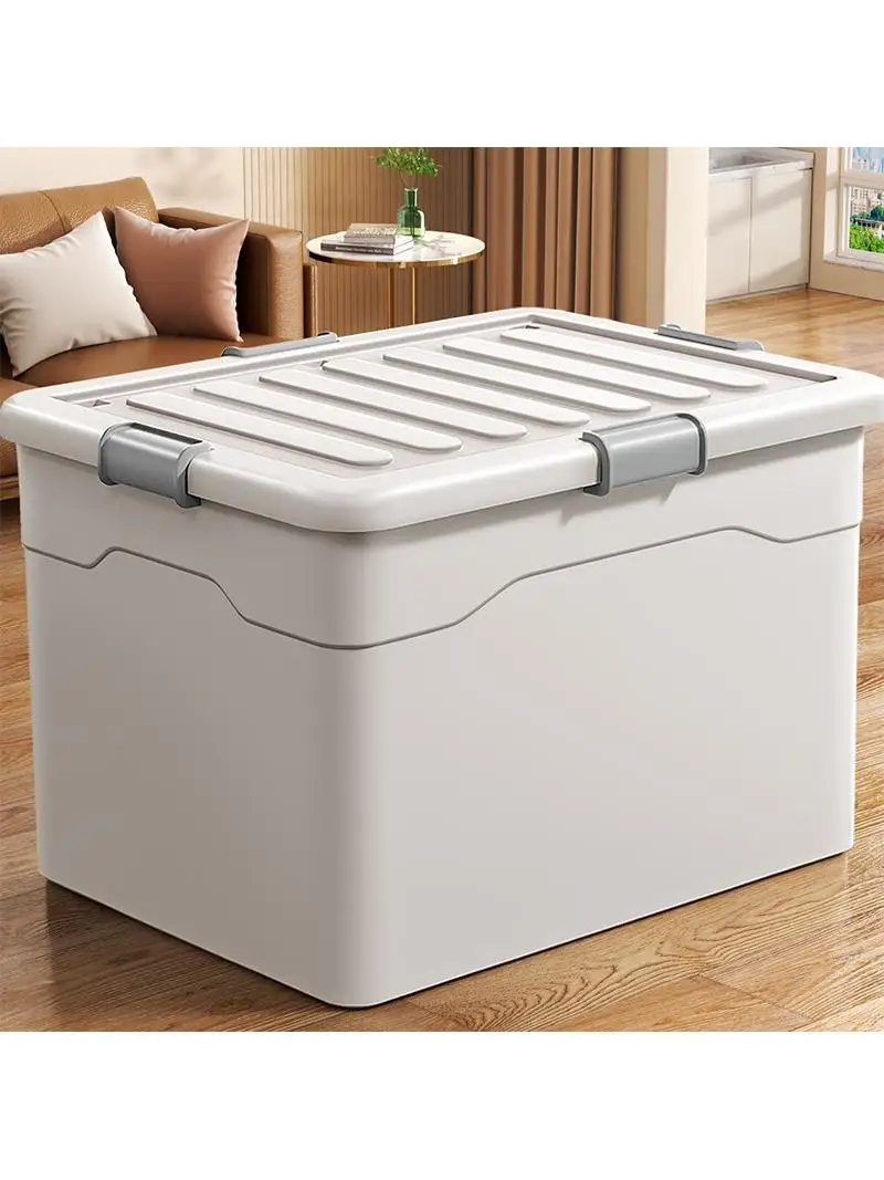 

Сверхвместительный пластиковый контейнер для хранения для дома: для одежды, игрушек, книг, органайзер для гостиной, семейный органайзер-коробка