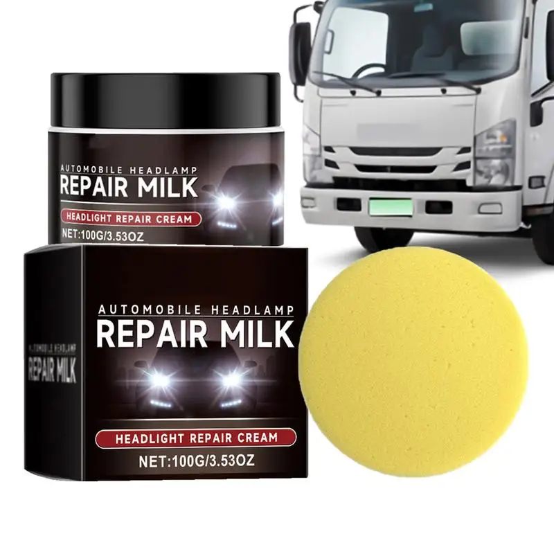 

Automobile Headlamp Repair Milk Car Headlight Scratch Removal Cream Auto Headlight Restoration Paste 100g For Repairing