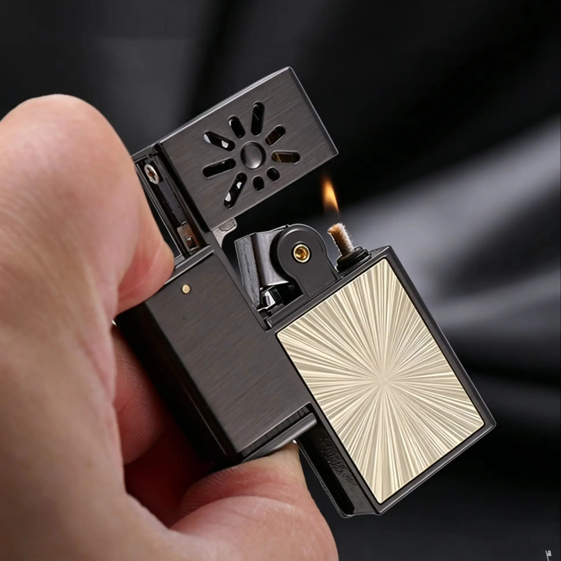 

ZORRO Small Kerosenes Lighter Retro Metal Windproof Grinding Wheel Flint Petrol Pocket Lighter Portable Cigarette Lighter EDC