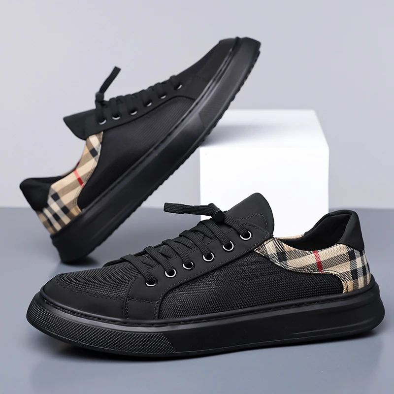 Scarpe da ginnastica vulcanizzate casual in denim americano High-Street blu lavato vintage - Top bassi estivi in tela traspirante con suola grossa