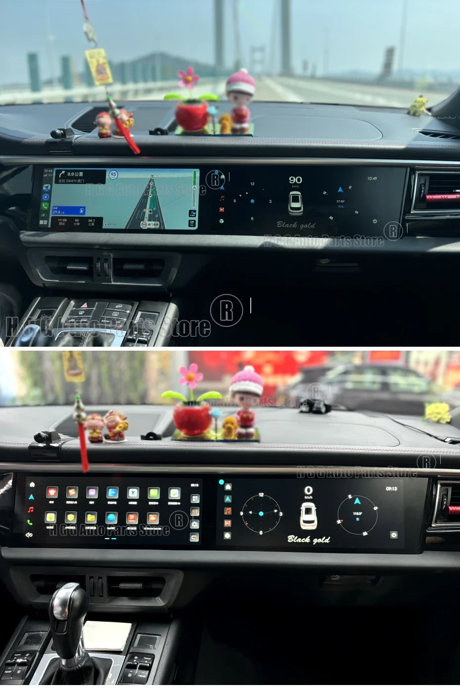 mz For Porsche Macan 2011-2017 Radio Android 2din Car multimedia Video Player HU 8G+256GB 4G LTE wireless Dual Screen BT Carplay view 6