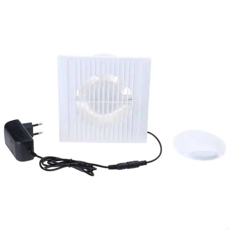 4/6/8inch Exhaust Fan 12V Wall Mounted Exhaust Fan Low Noise Extractor for Kitchen Bathroom Garage Grow Room