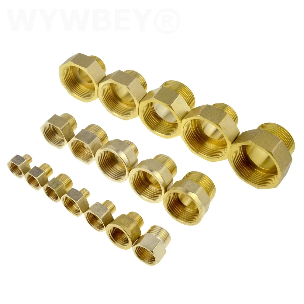 Brass 1/8 1/4 3/8 1/2 3/4 Female to Male Threaded Hex Bushing Reducer Copper Pipe Fitting Water Gas Adapter Coupler Connector