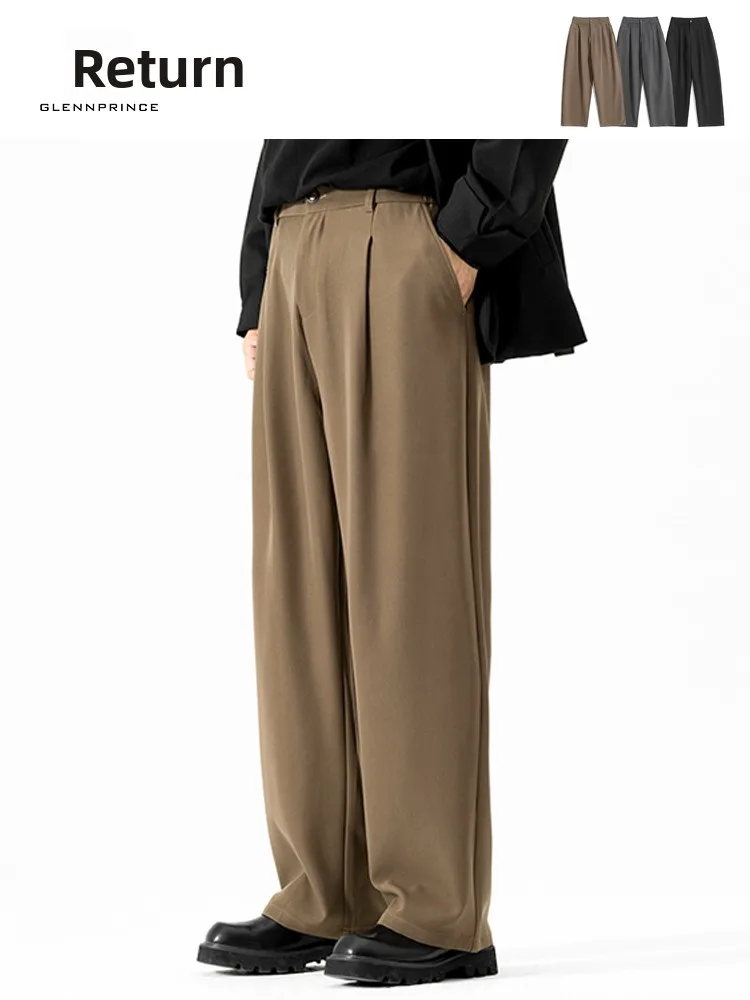 

Мужские повседневные брюки GPstudio Basic Color с флисовой подкладкой, широкие, прямого кроя, зимние, универсальные, длинные