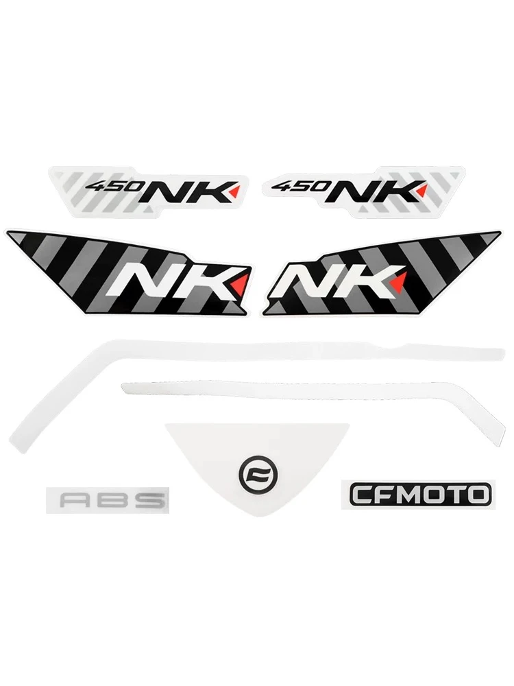 For CFMOTO 450NK Original Decal Starlight White Fuel Tank Left And Right Guard Decal Shell Guard Tail Cover Sticker