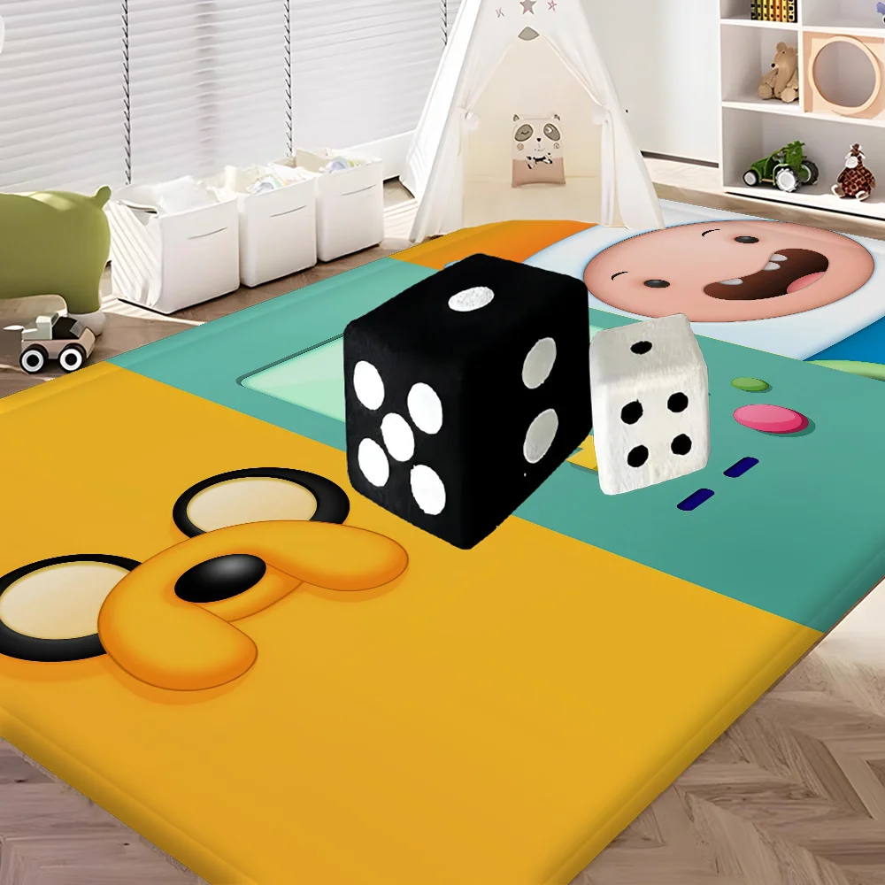 Cute cartoon adventure time Entrance Door Mat Nordic Style Bedroom Living Room Doormat Home Balcony Anti-Slip Modern Home Decor