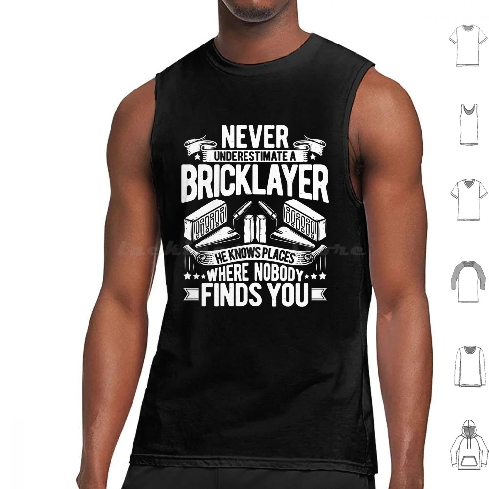 Brickmason Brick Mason Bricklayer Gift Present Tank Tops Vest Sleeveless Bricklayer Mason Brick Mason Bricky Brickie