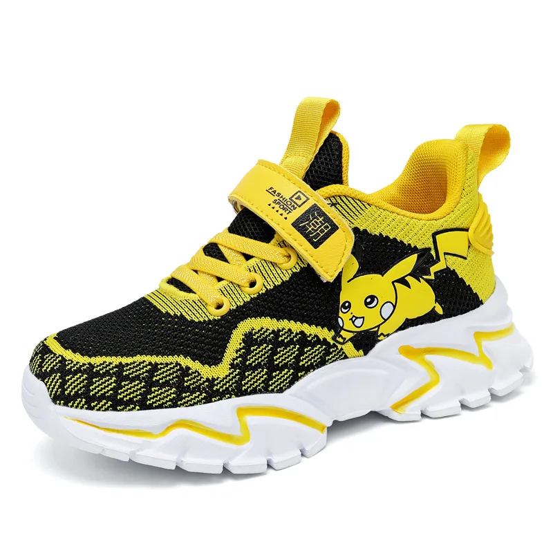 Pikachu Pokemon Children Sports Shoes Cartoon Fashion Anime Boy Girl Sneakers Student Casual Running Shoe Breathable Lightweight