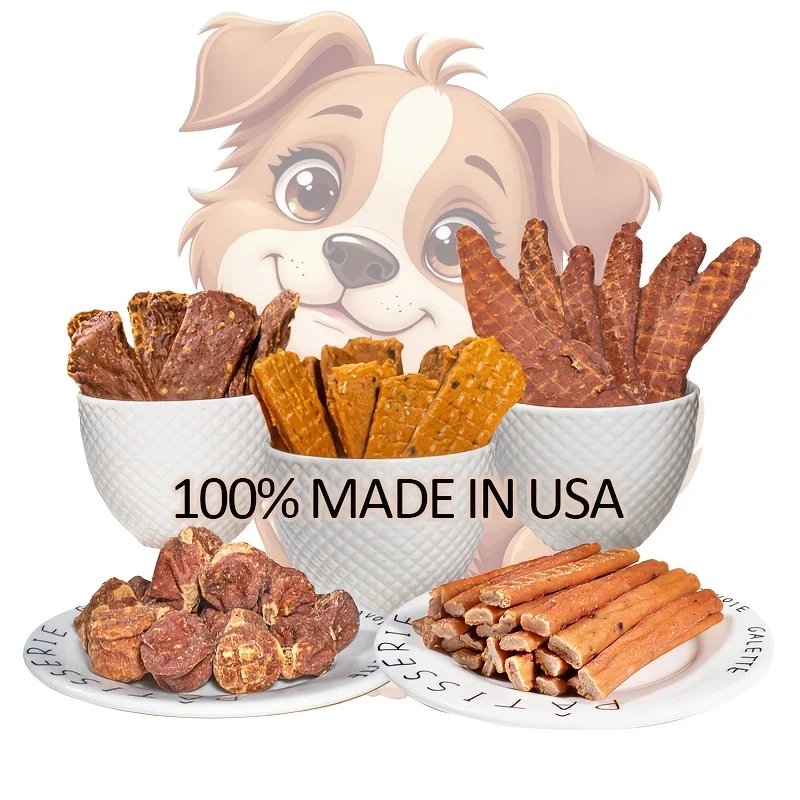 Tiernahrung, Hundesnacks, köstliches Rindfleisch, Jerky/Ente Jerky/Huhn, Süßkartoffelstäbchen/Truthahn-Fleischbällchen/getrocknete Lachs, Tiernahrung für Hunde