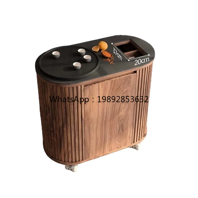 LYY Tea Banquet Tea Cart Movable Cart Small Side Table Sideboard Room Club Water Boiler Cabinet Living Room Balcony