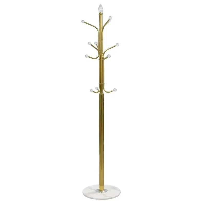 Double and single metal household hangers with electric gold plating for luggage wardrobes and bedding garages