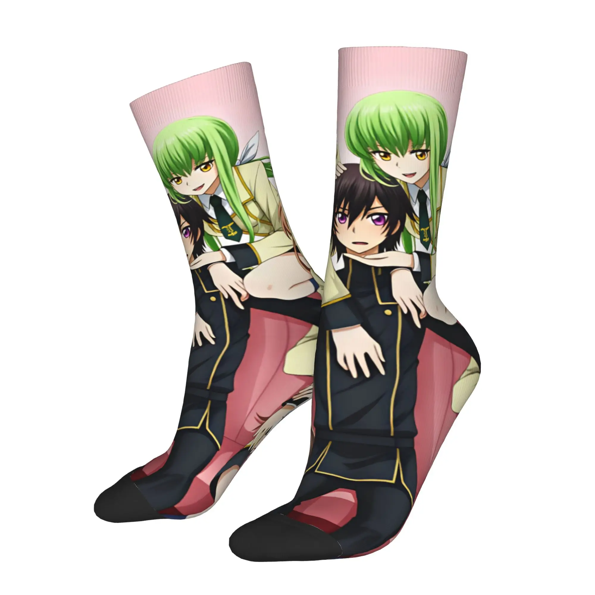 Code Geass Lelouch of the Rebellion Men Women Crew Socks Unisex Cute Anime Spring Summer Autumn Winter Dress Socks