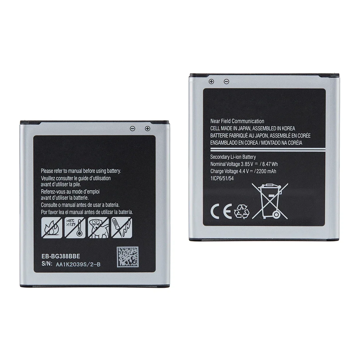 Brand New EB-BG388BBE Replacement 2200mAh Battery For Samsung Galaxy Xcover 3 SM-G388 G388F G389F Batteries NO NFC