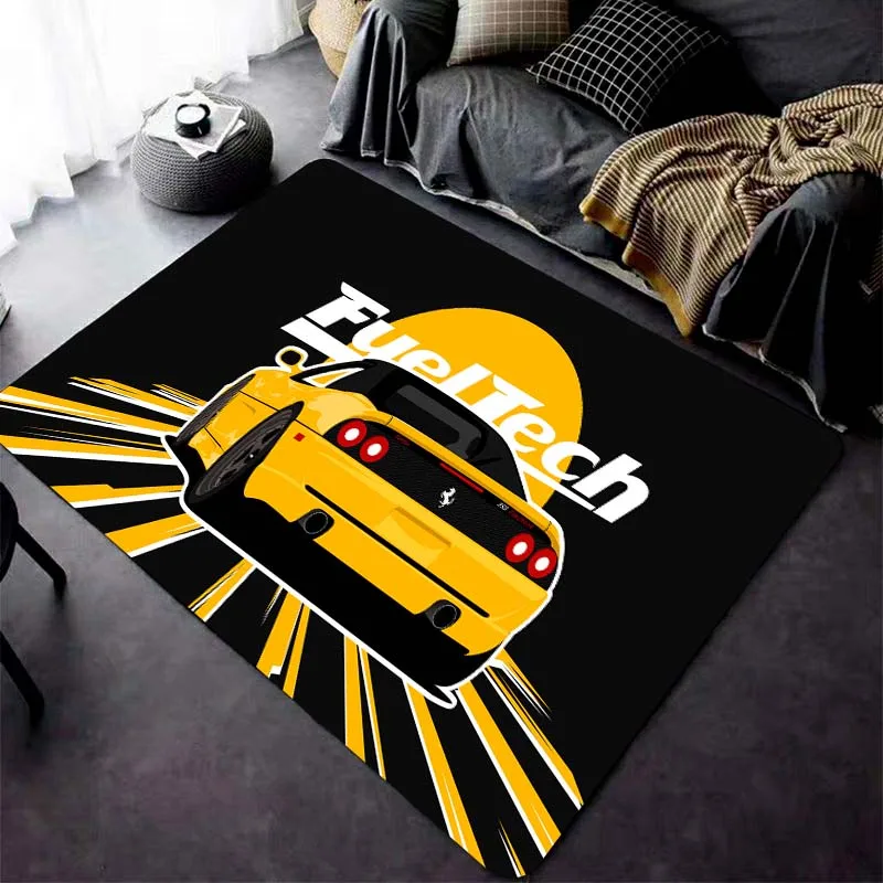 15 Size Racing Car Pattern Rug Carpet for Living Room Bathroom Mat Creative Doormat Carpet for Bedroom Home Decor