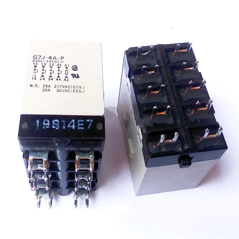 high power 24V relay G7J-4A-P 24VDC G7J-4A-P-24VDC G7J4AP 24VDC DC24V 24V 25A 277VAC 10PIN
