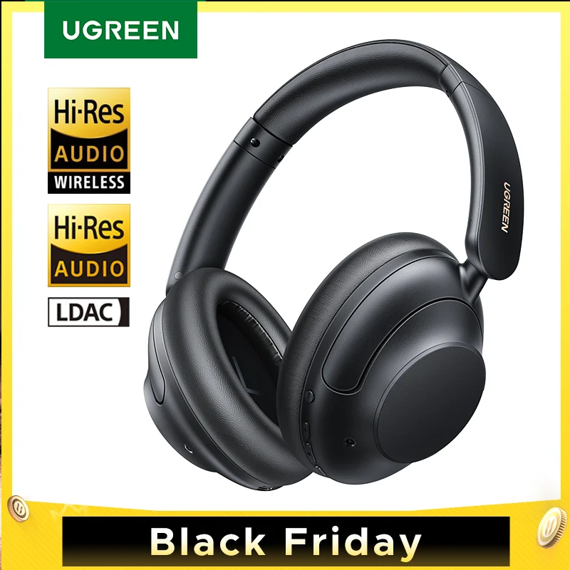 UGREEN HiTune Max5 Hybrid Active Noise Cancelling Headphones Hi-Res Sound Bluetooth Headphones Multipoint Connection