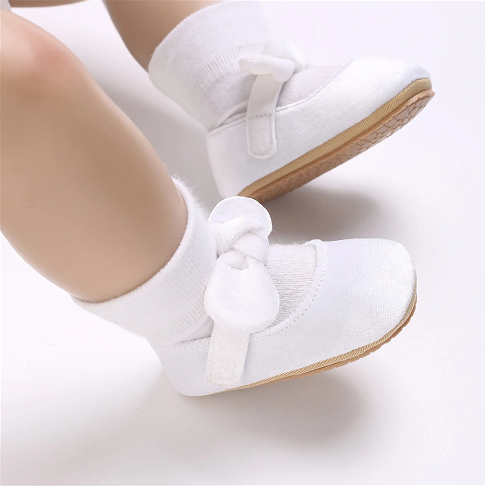 

Newborn Baby Girls Princess Shoes Soft Bow Non-slip Bottom First Walker Shoes Toddler Children's Shoes